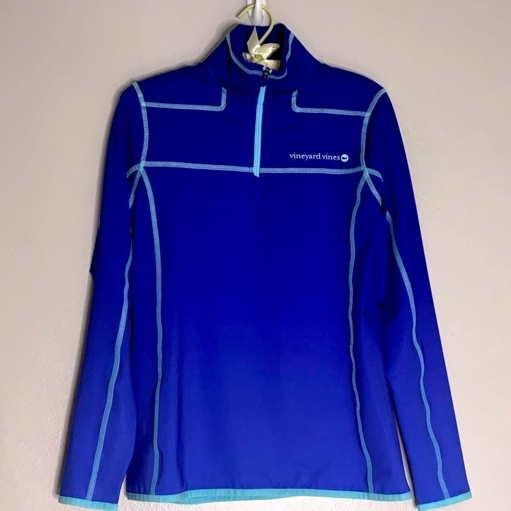 Vineyard vines performance running long sleeve cobalt blue active women’s xs